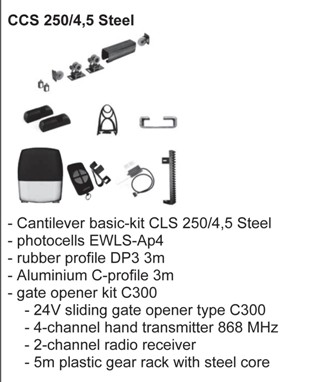 CCS 250/4,5m steel CCS 250/4,5m steel